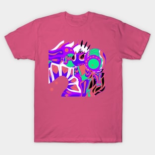 kitsch pink minimal robot ecopop T-Shirt